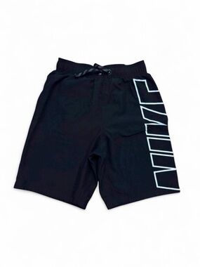 Nike Boys Black Swoosh Swim Trunks Size L (11-13)